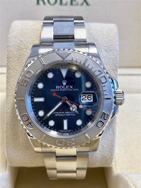 blue face yachtmaster rolex|Rolex yacht master 16622 40mm.